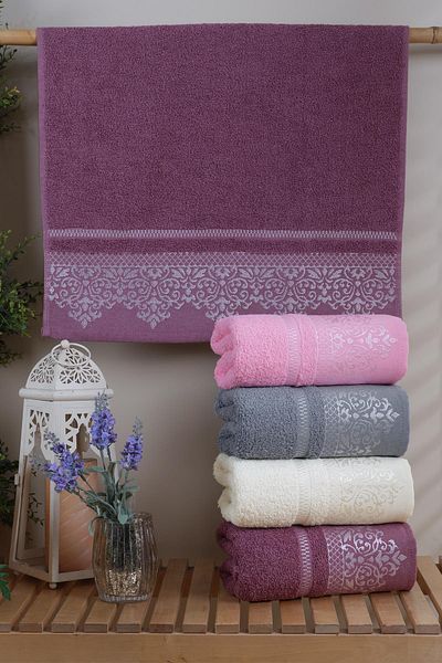 Cotonila View | Set of 4 50x90 cm Hand & Face Towels | Cotton