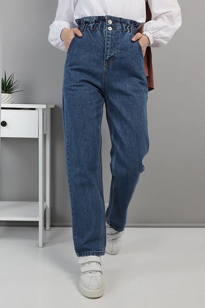 Modamihram Džínové kalhoty s elastickým pasem Light Denim 5021