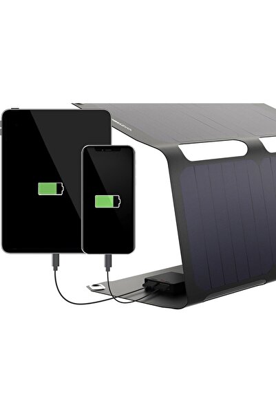Teknoband Güneş Enerji Paneli 28w Solar Panel, Katlanır, Usb Çıkışlı, Su Geçi...