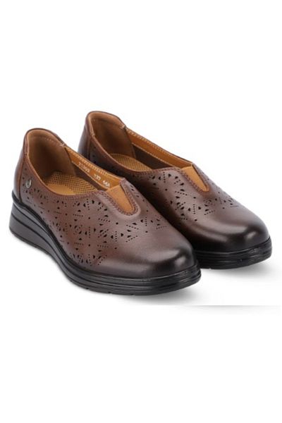 Forelli MELS-H 21302 Forelli Genuine Leather Full Orthopedic Wide Fit Casual Shoes Suitable for Scalloped Feet