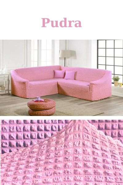 FurkanTicaret Bürümcük kumaş, eteksiz L köşe koltuk örtüsü 1 adet esnek, last...