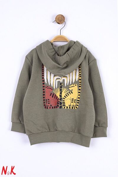 nk kids Boy's Zippered Cardigan Khaki 45623