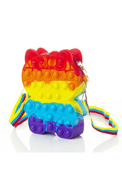 Allbags Silicone Popit Shoulder Bag, Hello Kitty, Sensory