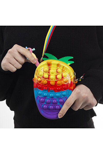 Genel Markalar Silikon Popit Çilek Çanta, Duyusal
