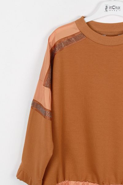 incity Суитшърт с камъни за момиче