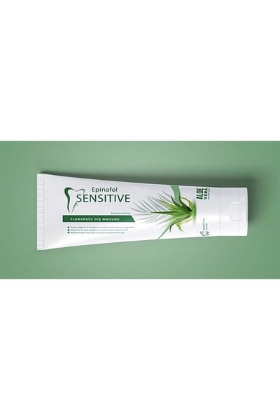 Epinafol Sensitive 90 Gr Fluoride Free Epinafol Sensitive Toothpaste - 10 Pieces Aloe-Vera Extract