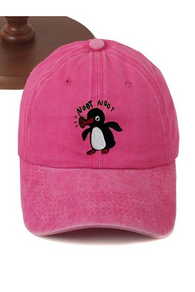 ŞapkaMania Noot Noot!Penguin Patterned Washable Baseball Cap