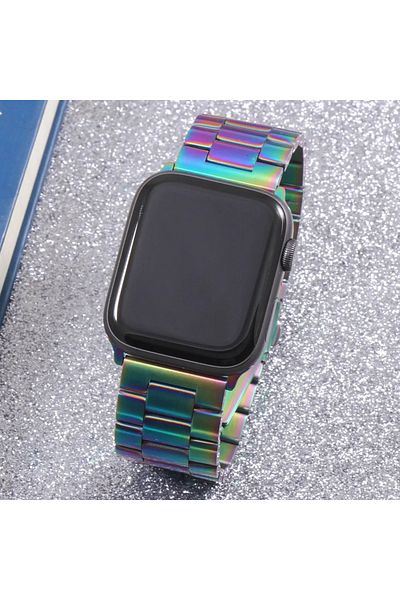 Alstrap لساعة Apple Watch Series 6/7/8/9/10 Ultra 44/45/46/49 ملم - حزام معدني من الفولاذ المقاوم للصدأ