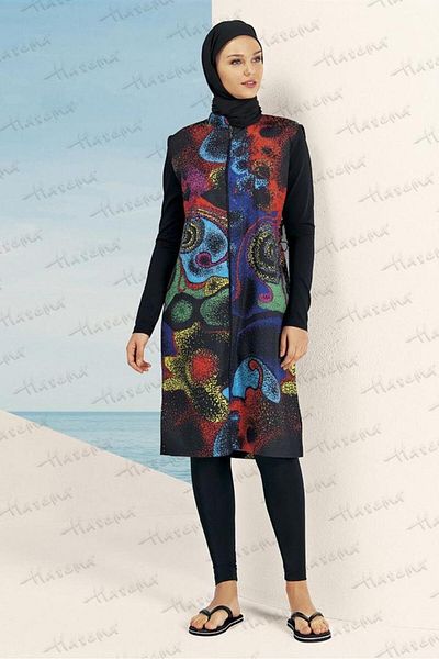 Actiwear Women's High Waist Hijab Swimsuit Bottom Quick Dry Swimming Tights