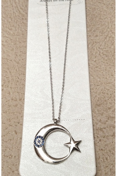 Generic Brand Evil Eye Moon Star Necklace