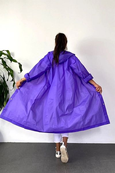 Orvila Eva Αδιάβροχο Μακρύ Αδιάβροχο Unisex - Γυναικείο Ανδρικό κουκούλα με κουκούλα Στάνταρ μέγεθος