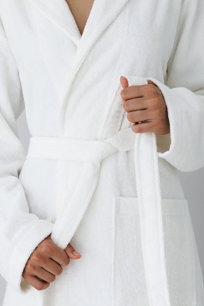 BOOVI Rubus - Unisex, Şalyaka Form, Refined with Natural Methods, 100% Cotton Quality Bathrobe