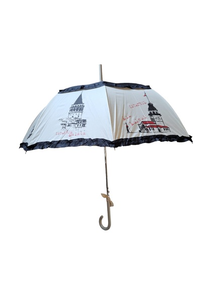 ELEVEN MARKETS İstanbul Desenli Kadın Baston Şemsiye