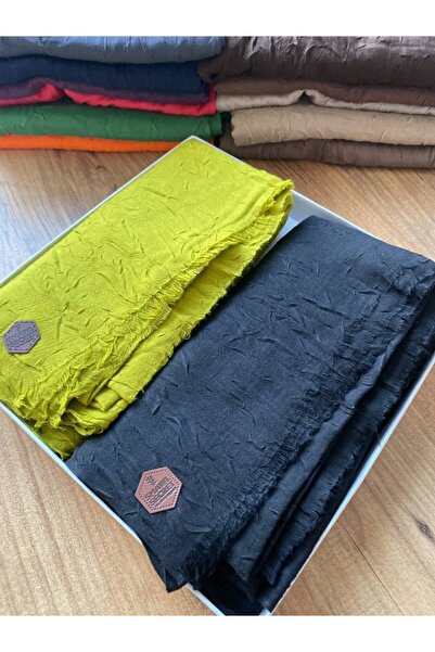 Nilbutik SHAWL SECRET 2 Lİ BAMBU KRAŞ ŞAL