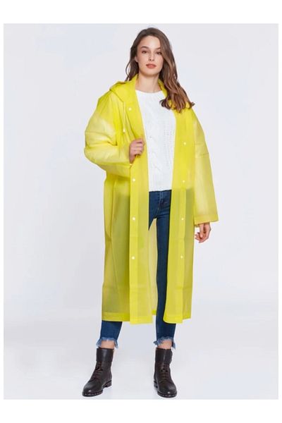 Orvila Eva Αδιάβροχο Μακρύ Αδιάβροχο Unisex - Γυναικείο Ανδρικό κουκούλα με κουκούλα Στάνταρ μέγεθος