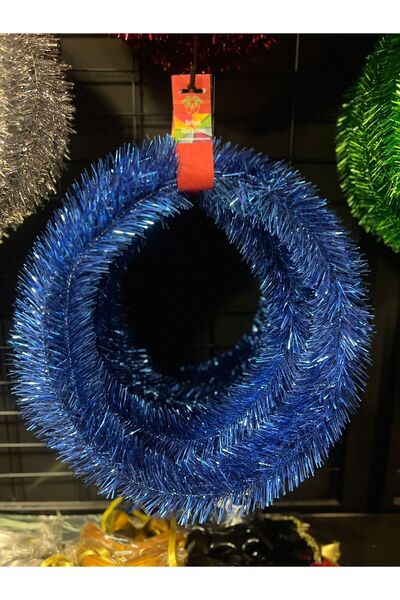 Happyland New Year 5m Blue Metallic Garland New Year Decor New Year Christmas Ornament New Year Garland