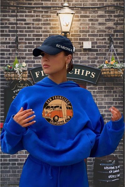 BENROMA Φούτερ με κουκούλα Unisex San Francisco Printed Saks