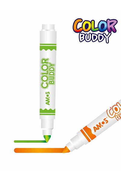 Amos Color Buddy - 10 Color Felted Pen Washable