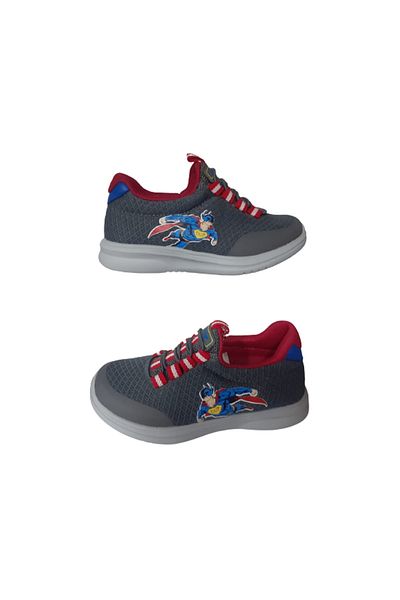 Best Of Boys' Smoked-Red Figured Lycra Elastic Ultra Light Sports Shoes
