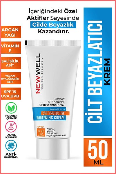 New Well Nourishing spf protection skin whitening cream 50ml