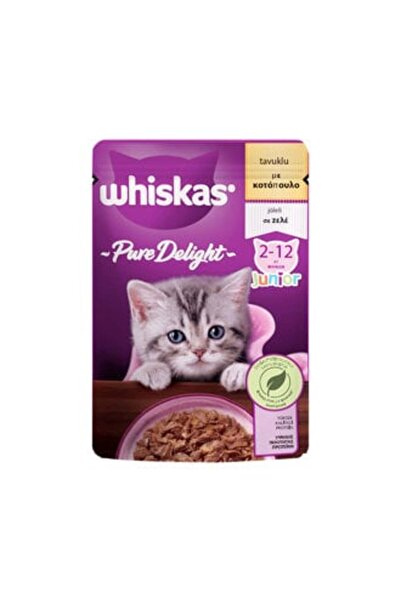 Whiskas Pure Delight Yavru -Tavuklu Poşet Yaş Mama 85 G ( 1 ADET )