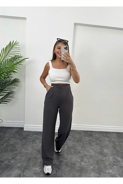 SanaHediyemVar Full Lycra Palazzo with Velcro Waist