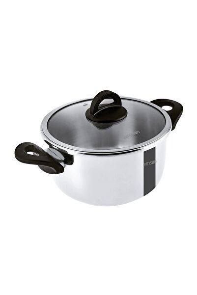 Emsan Vera Deep Steel Pot 22 Cm 4 Liters
