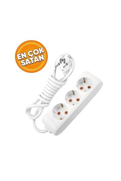Viko Uzatma Viko Triple Grounded Group Socket 5 Meters
