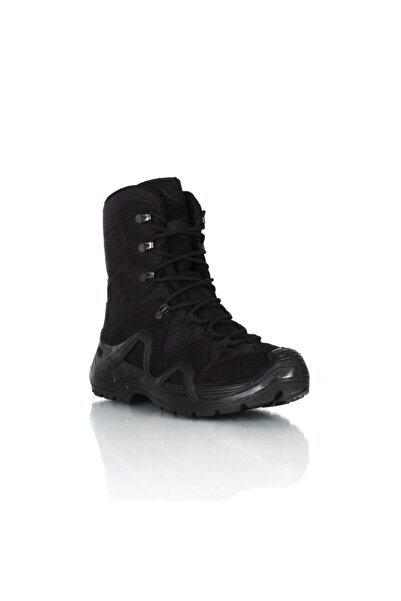 Vogel Unisex Siyah Fermuarlı Askeri Bot M1491