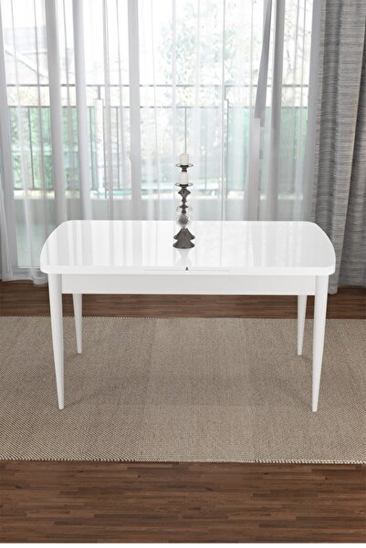 Canisa Concept Via Serisi Beyaz Açılabilir Mutfak Masası