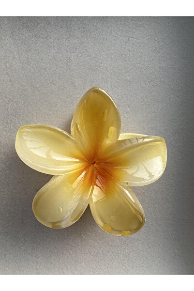 AyzAccessory مشبك لوتس ملون مقاس كبير (8 سم)