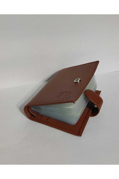 firdevsi hobi Mkm Genuine Leather Wallet with Transparent Card Holder Vertical Model