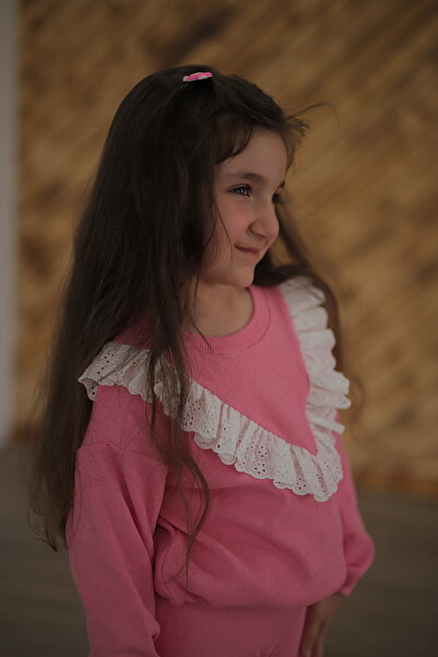 lasting beauty Girl's Dress Girl's Outfit Girl's Lower Top Set Girl's Ruffle Sleeve Detailed