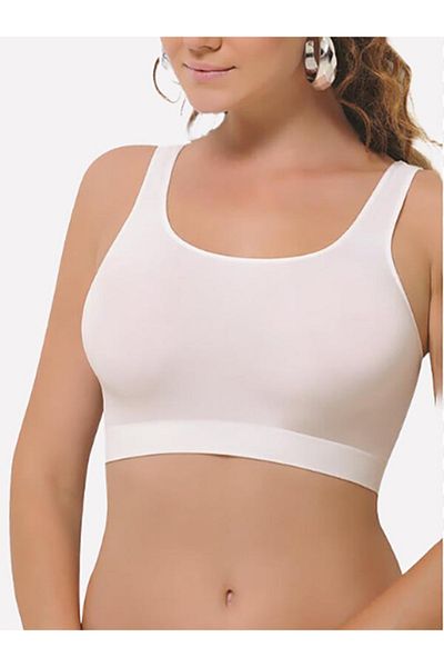 CLQTH Thick Strap Light Support Crop Top Bustier