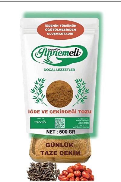 EMİNE TÜRK ANNEMELİ 500 GR İĞDE VE ÇEKİRDEĞİ TOZU ( İĞDE UNU) % 100 DOĞAL GÜN...