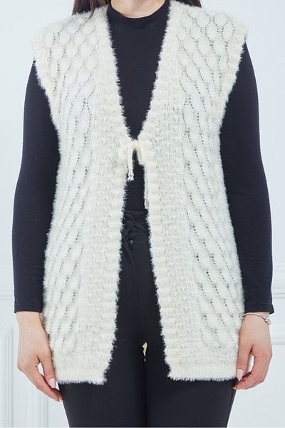 Fresh&Moda Women's Cream Soft Bridal Vest