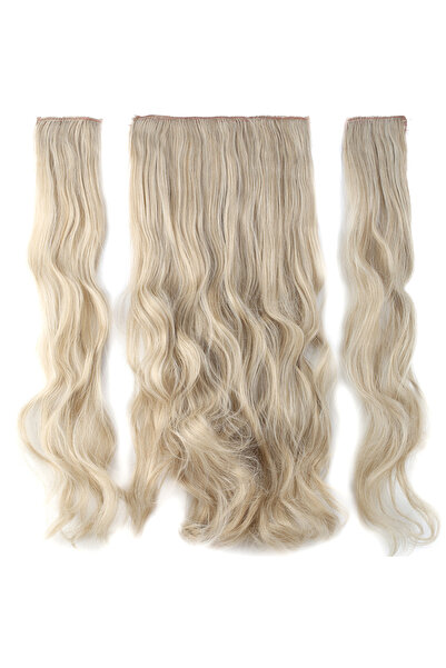 Marpessa Fiber Sentetik Dalgalı Yarım Ay + 2 Yan Çıt Çıt - Balköpüğü Platin R...