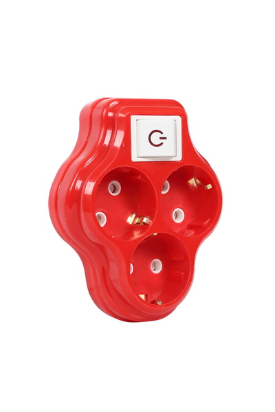 TİMSAL ELEKTRİK Üçlü ( 3'lü ) Anahtarlı Çocuk Korumalı Golyat Priz Çoğaltıcı Grup Priz Fiş