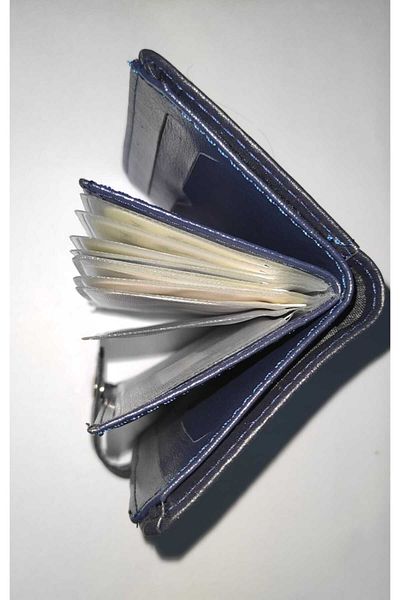 firdevsi hobi artificial leather vertical snap housing card holder wallet
