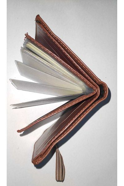 firdevsi hobi leather look horizontal rubber card holder wallet