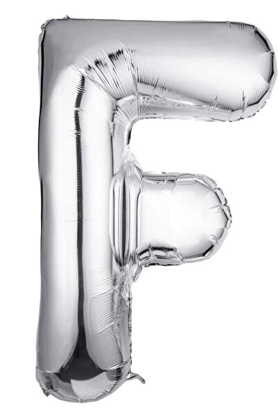 GÜZELYÜZ AVM Gümüş Balon 100 cm F Harfi -Harf Folyo Balon Silver Balon Büyük ...