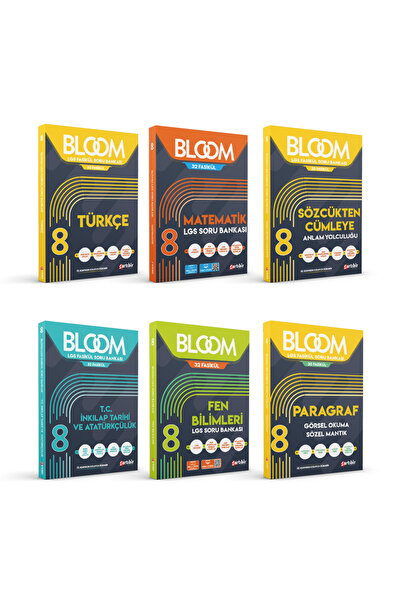 Artıbir Yayınları 8 Sınıf 6'lI BLOOM TÜM DERSLER SET 32 Fasikül Soru Bankası ...