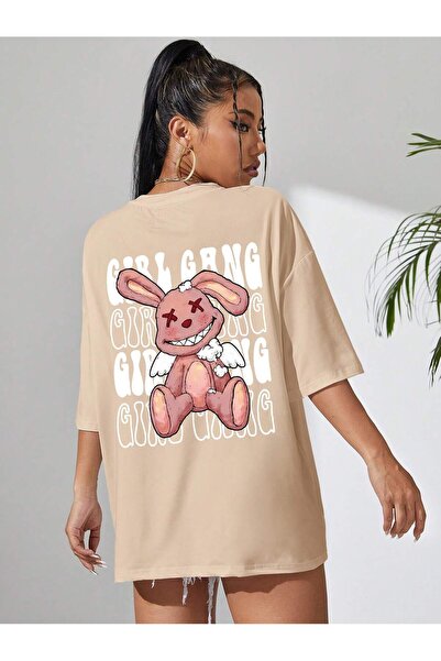 Adrift Σχεδιασμός κινουμένων σχεδίων και γραφικών Oversize T-shirt Cartoon/Le...