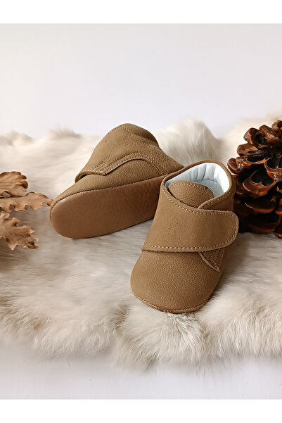 Hodore Genuine Leather Velcro Baby Boots Mink