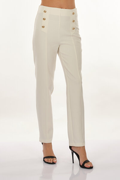 Perspective Double Leg Ecru Women's Trousers24051724