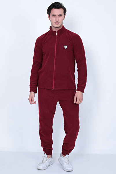 Lukitus Σετ ανδρικές φόρμες Fleece με πλήρες φερμουάρ