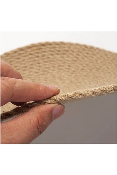 Makromecity Jute Woven Charger American Service Set of 6 32 cm Diameter Snail Wicker Charger Round Jute Charger Set