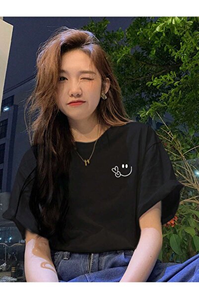 Adrift Tricou oversize cu desene animate și design grafic Seria Cartoon/Lette...