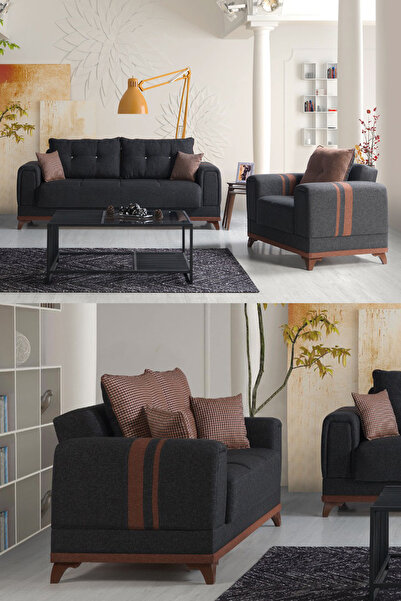 Eymense Okyanus Çekyatlı Koltuk Takımı 3 2 1