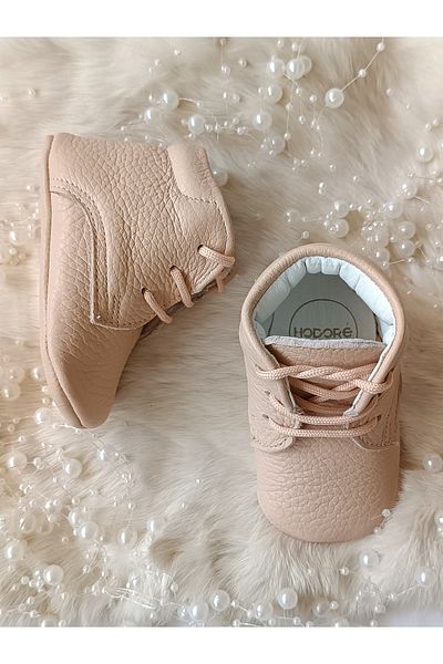 Hodore Genuine Leather Baby Boots Powder